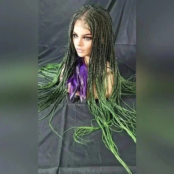 Braided wig 100% handmade, ombre wig, NWT exotic colors absolutely beautiful - Picture 6 of 10